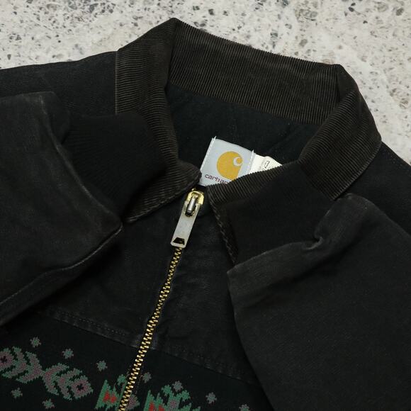 Vintage Carhartt JQ0405 Faded Black Aztec Jacket Size Medium - Large - Picture 13 of 16